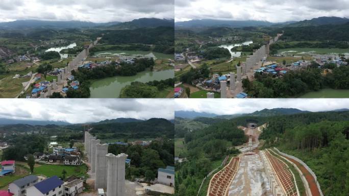 桥梁  建设 桥墩 大山深处