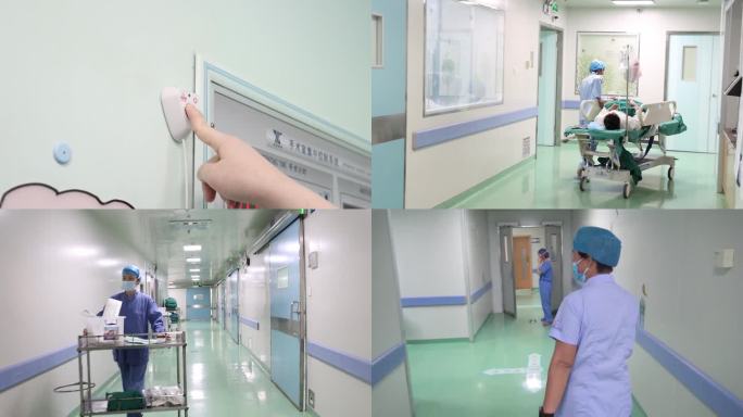 医院病房，走廊，护工