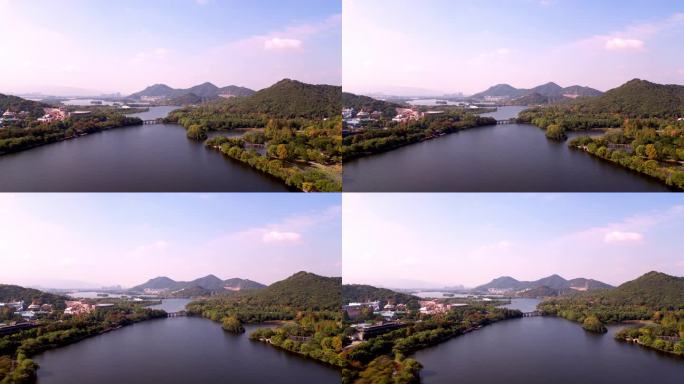 4K航拍萧山湘湖 国家A5级旅游景区