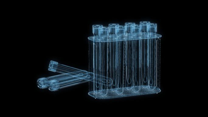 透视全息核酸测试管透明通道素材
