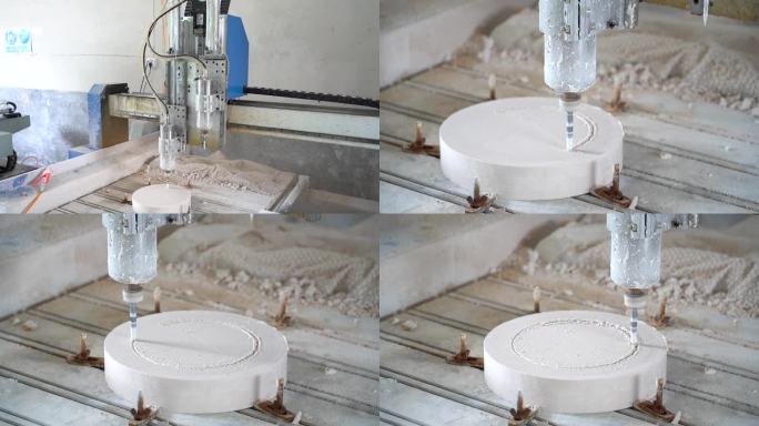 陶瓷工厂机器在机雕母版盘子