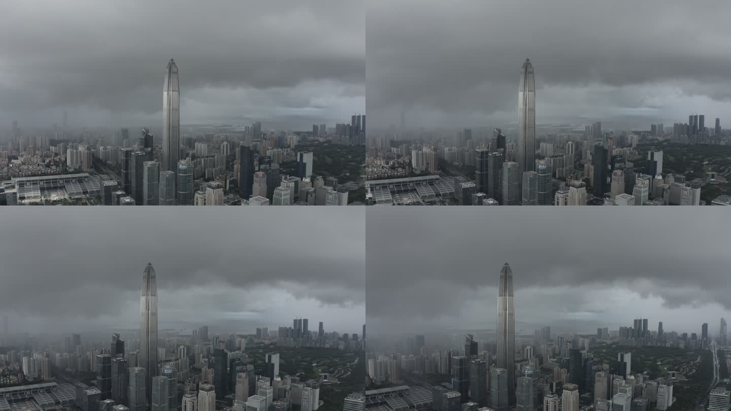 深圳暴雨城市空镜