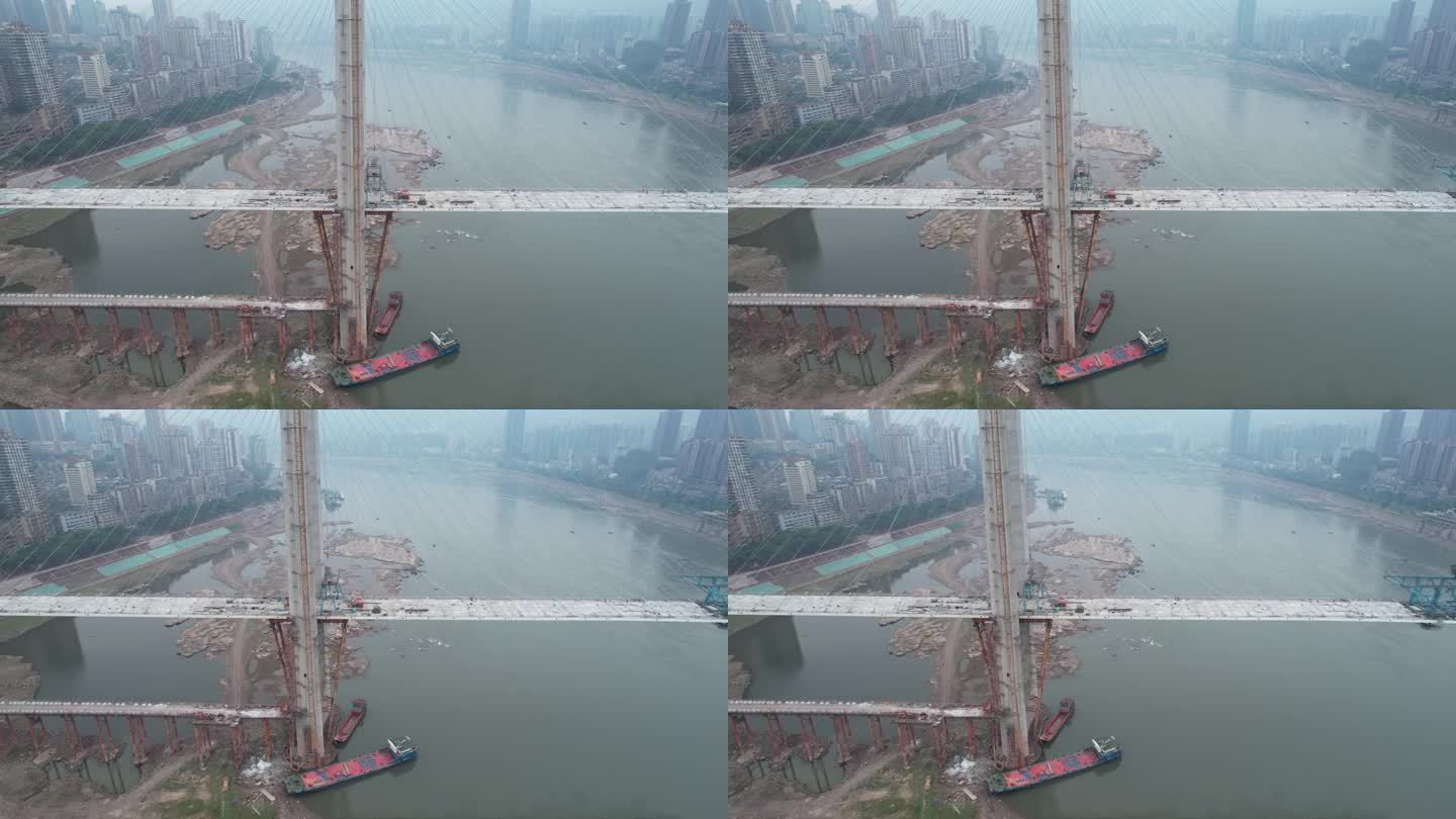 重庆10号线二期在建桥梁航拍