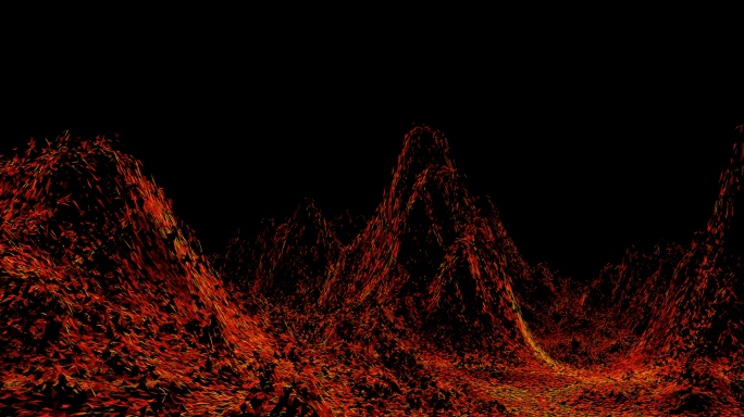 【4K时尚空间】山体粒子虚拟世界视觉冲击