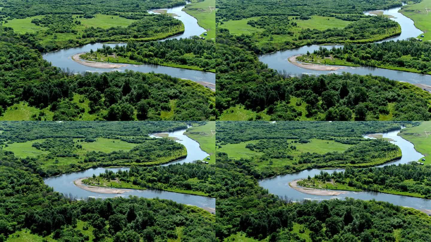 草原湿地河流