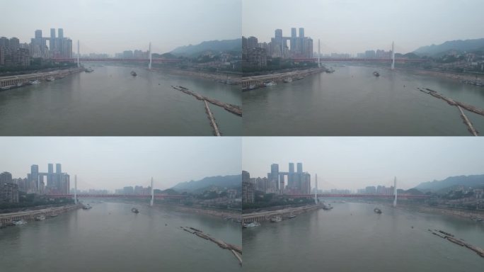 重庆长江航道城市建筑航拍