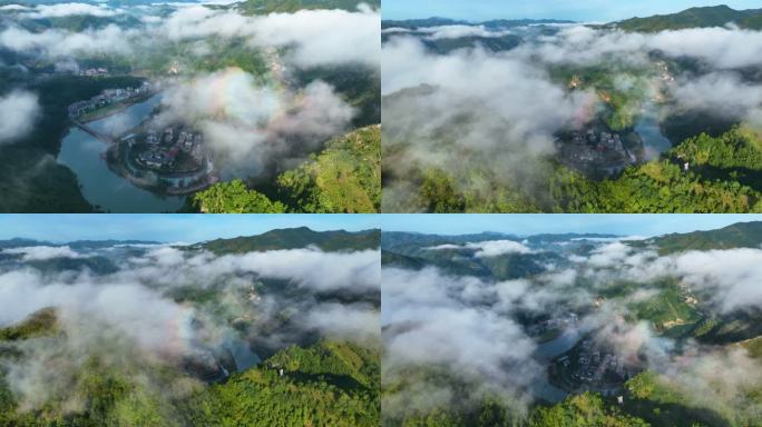 山区日出云海震撼航拍大山里的美景10