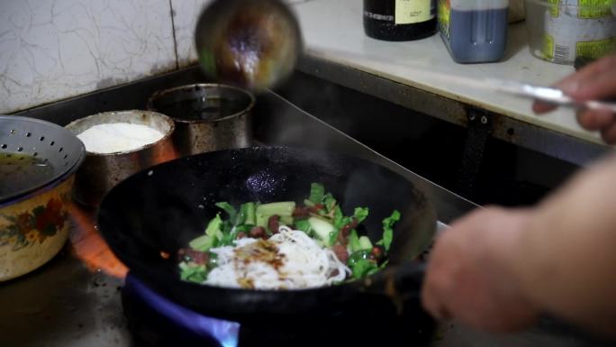 【原创】美食小吃 炒粉干独家制作过程