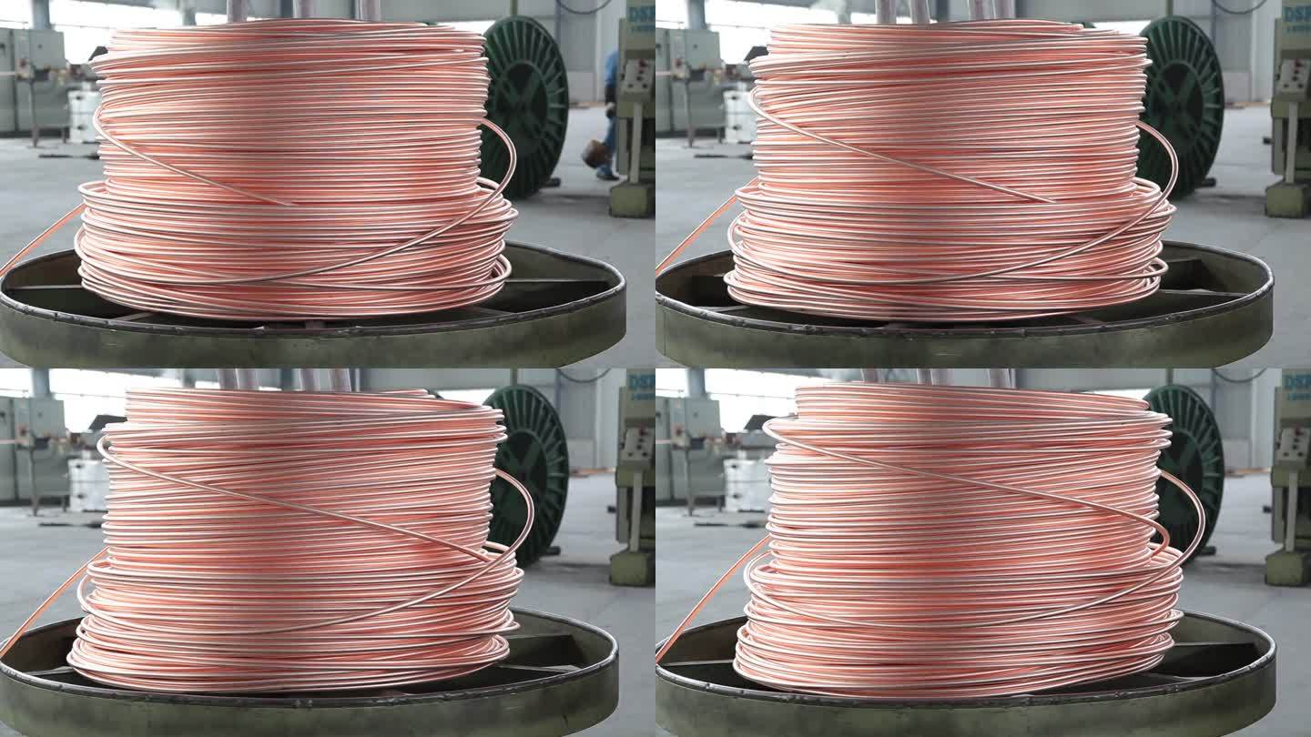 铜线绕在工厂工业机器的线圈上