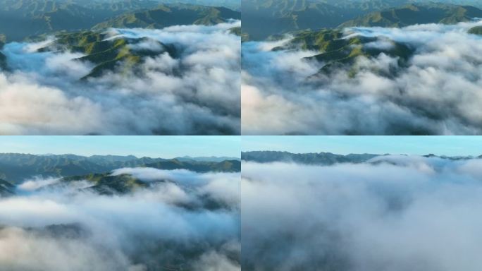 山区日出云海震撼航拍大山里的美景8