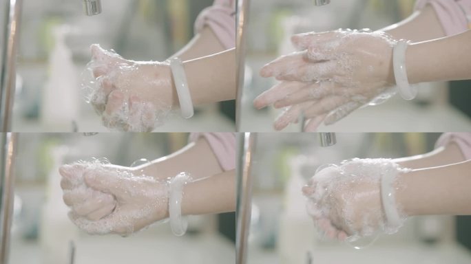 洗手洗手泡泡干净