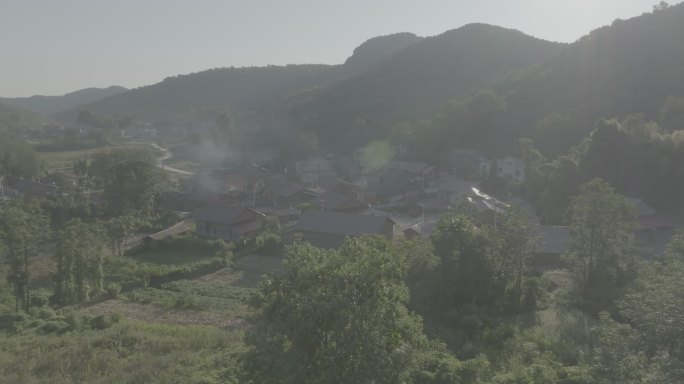 农村村庄航拍风景空镜（2）