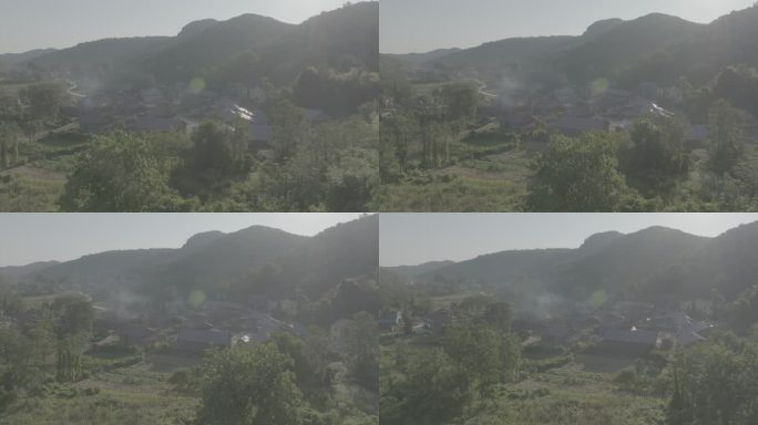 农村村庄航拍风景空镜（2）