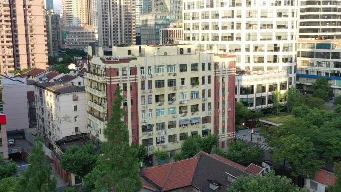 4K原素材-航拍上海优秀历史保护建筑
