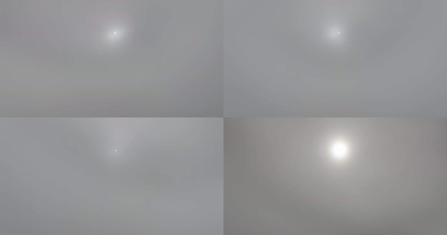 4K原素材-云雾中的太阳