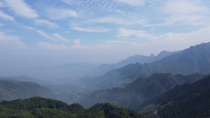 山脉云海九华山航拍