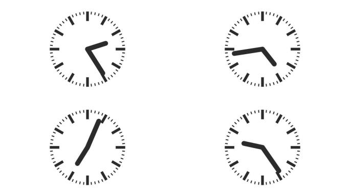 最小的挂钟时间戳动画alpha通道无缝循环