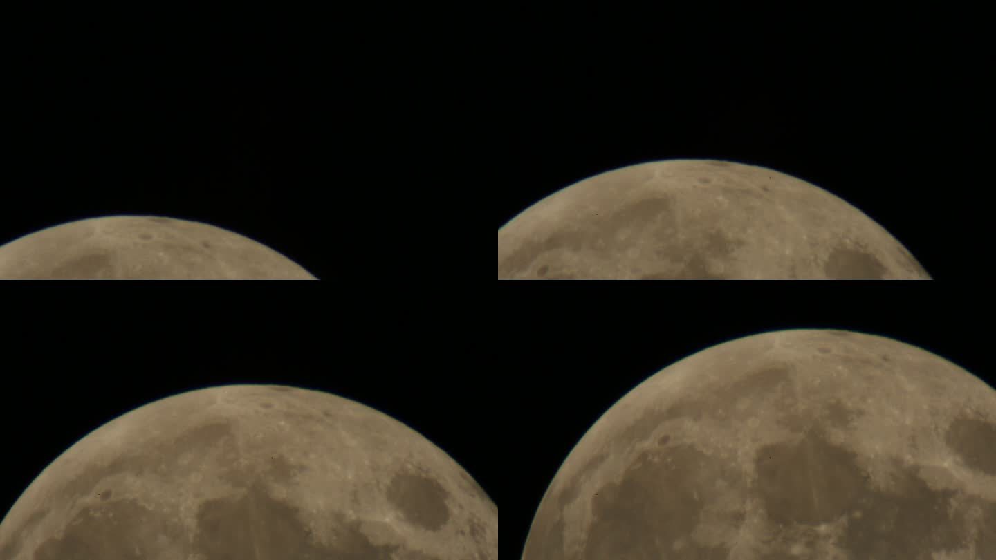 能看清楚环形山的月亮月食月球