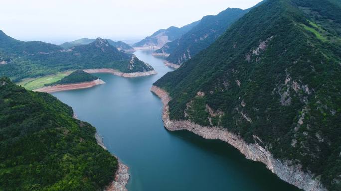 陕西西安黑河水库航拍