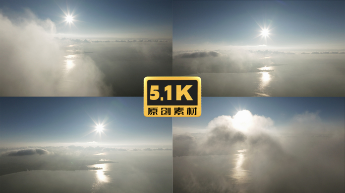 5K-昆明西山滇池穿云航拍，俯瞰滇池