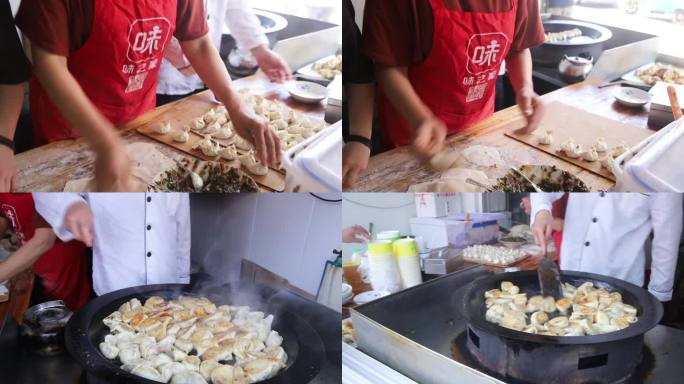 【原创】忙碌的早餐店 煎饺制作过程（下）
