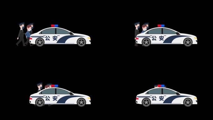 警察警车动画-AE模板