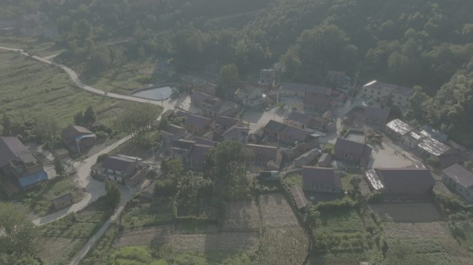 农村村庄航拍风景空镜（4）