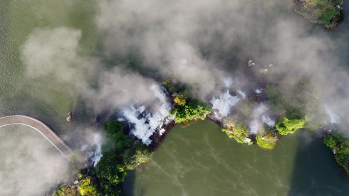 【5K】云雾缭绕的昆明瀑布公园