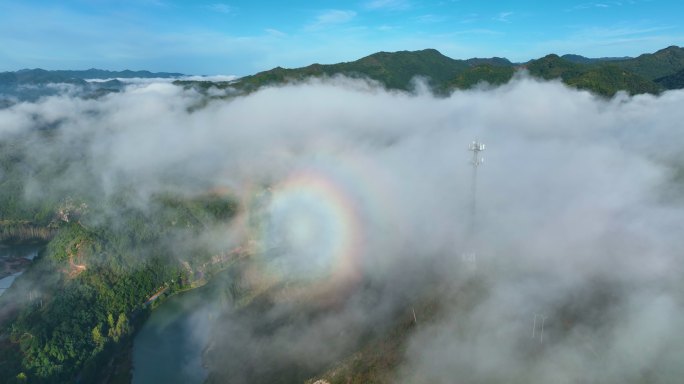 山区日出云海震撼航拍大山里的美景13