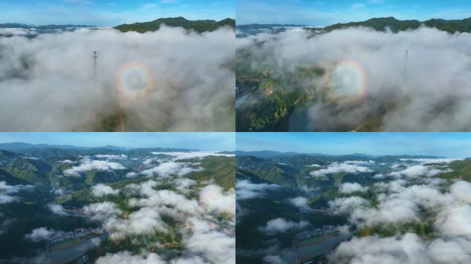 山区日出云海震撼航拍大山里的美景13