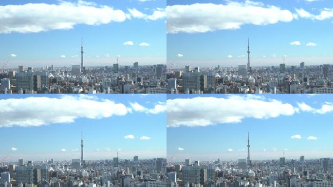 东京天空树鸟瞰图日本首都地标建筑城市地标