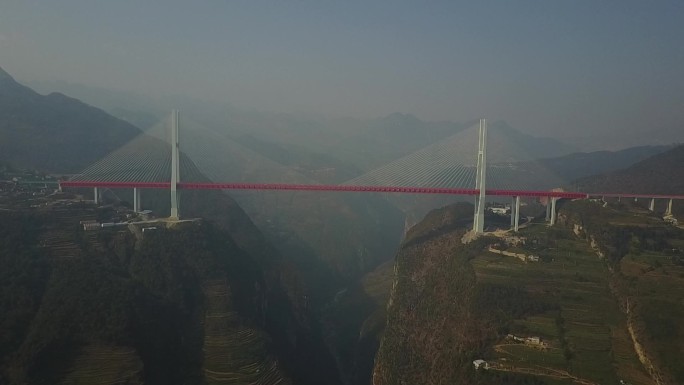 航拍世界第一高桥北盘江大桥全景