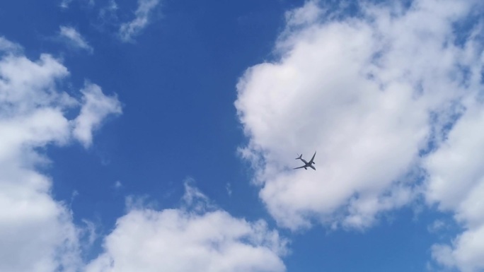 543天空 云朵 飞机 延时摄影 蓝天