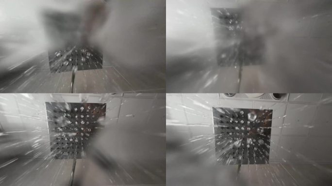 淋浴莲蓬头4k画质4x倍速实拍视频素材
