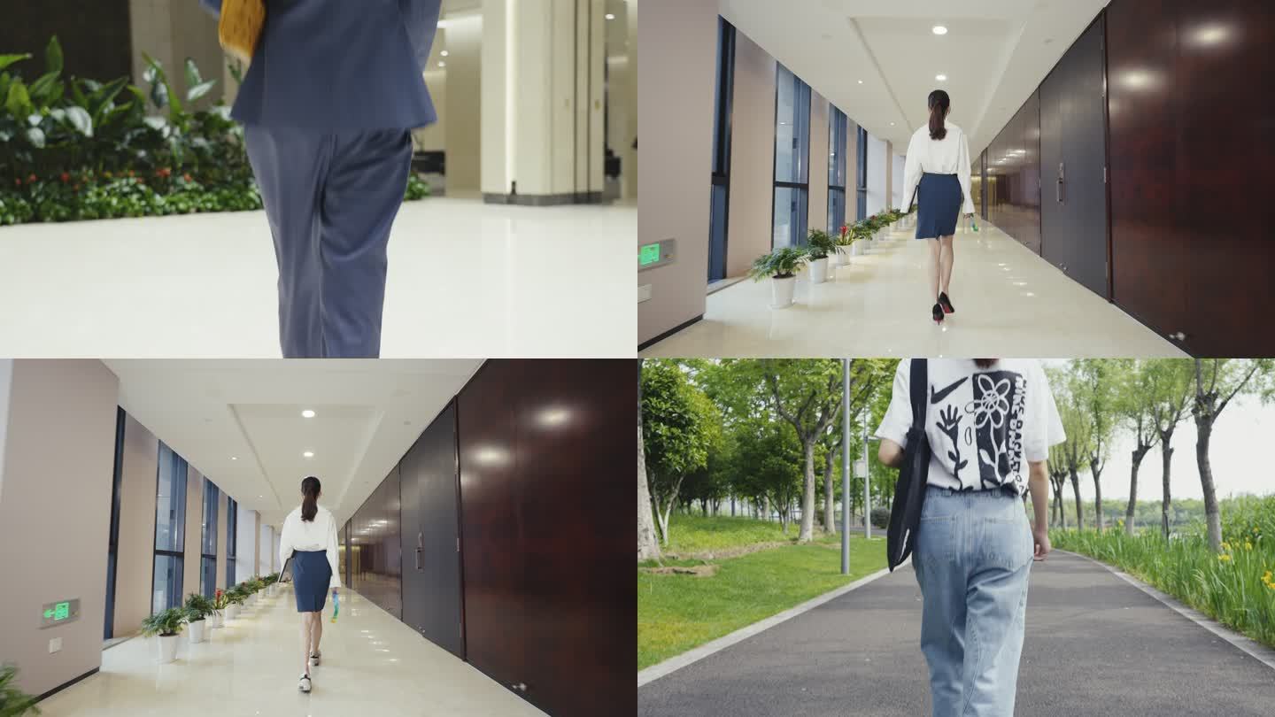 【4K高清原创】女性走路背影