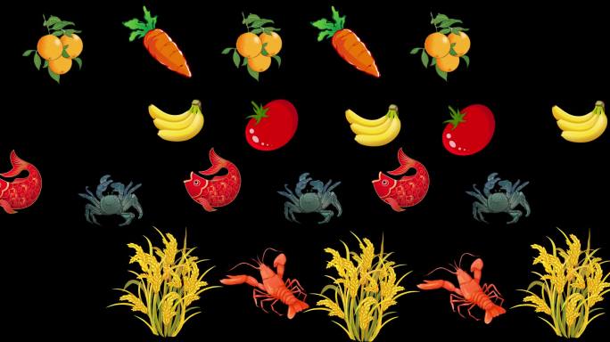水果 蔬菜  元素 阵列