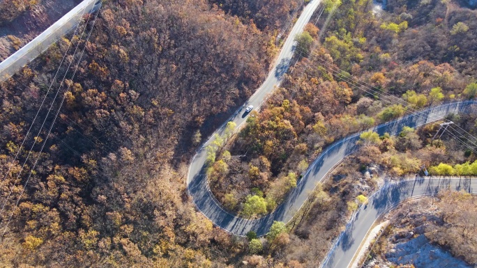 航拍盘山公路