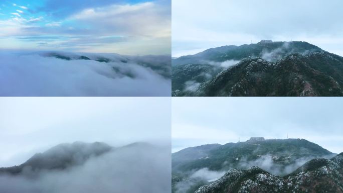意境大气的九仙山云雾仙境4K航拍