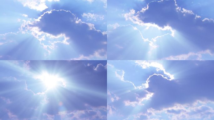 天空中的云彩与太阳光线一个2 HD1080p24fps