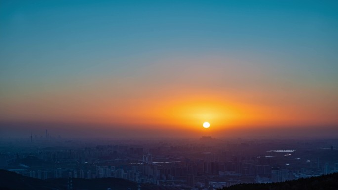 北京日出 日出 城市日出 太阳升起