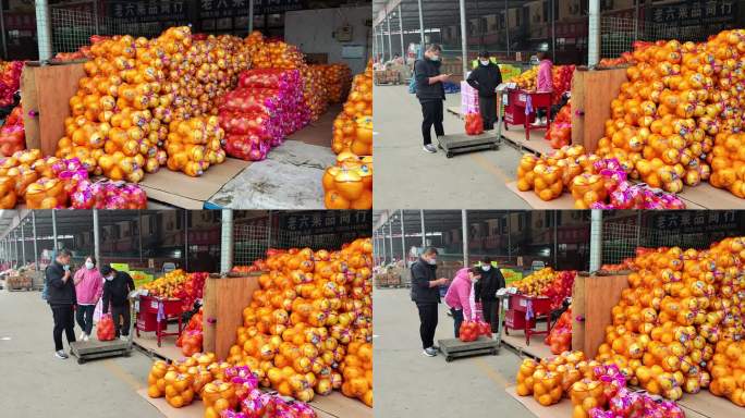 农产品批发市场柚子交易