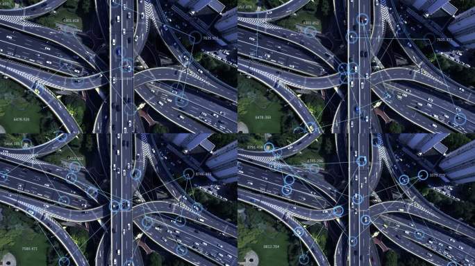 智能交通城市宣传道路交通发展高架立交桥