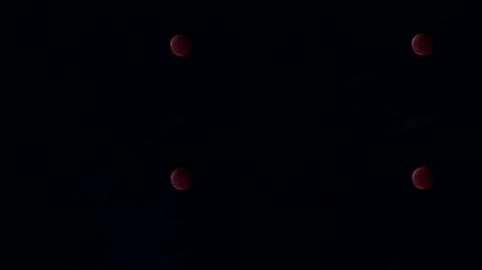 月全食血月红月亮月掩天王星中秋节实拍视频