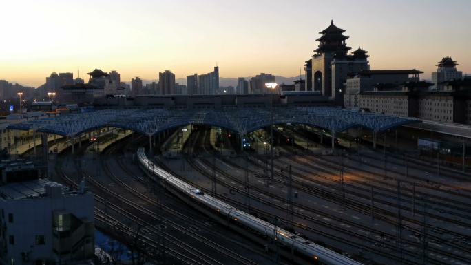 中国北京火车站枢纽视频