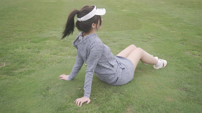 高尔夫球场美女展示宣传片素材