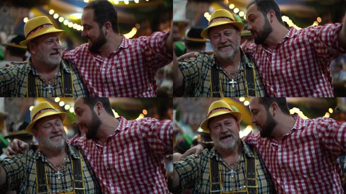 巴西圣卡塔琳娜布鲁梅瑙的父子庆祝啤酒节