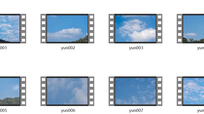 8组高质量6K蓝天白云延时