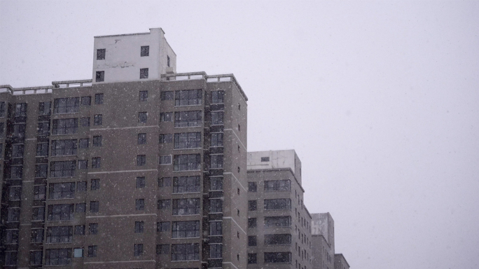 冬天大雪 下雪空镜