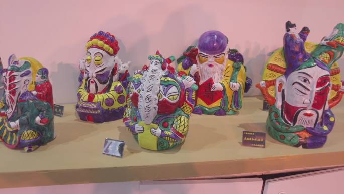 传统文化泥塑雕塑神仙工艺品展览
