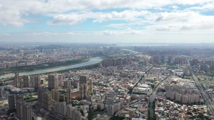 泉州市区大景航拍鲤城区丰泽区晋江全景